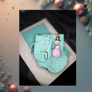 NWT Tiffany & Co. Pink & Gold Snowman Ornament Limited Edition Pink